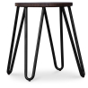 Buy Hairpin Stool - Dark wood and metal - 42cm  Bronze 61216 at MyFaktory